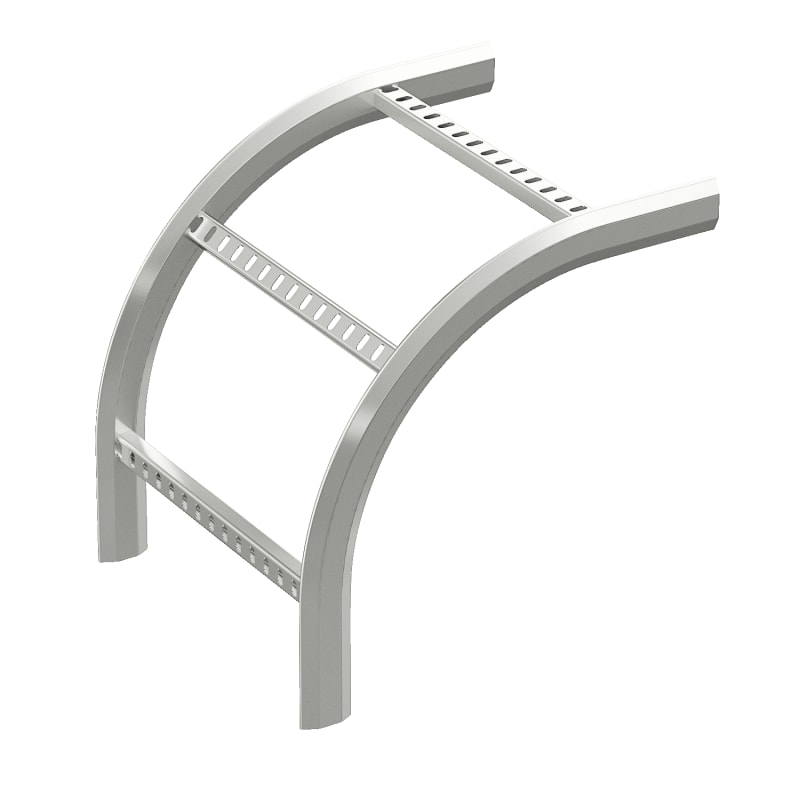 Wibe 18-800 Vertical Riser Bend, 272 mm Inner Radius, Hot-Dip Galvanised