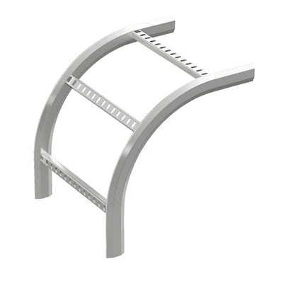 Wibe 18-800 Vertical Riser Bend, 272 mm Inner Radius, Hot-Dip Galvanised