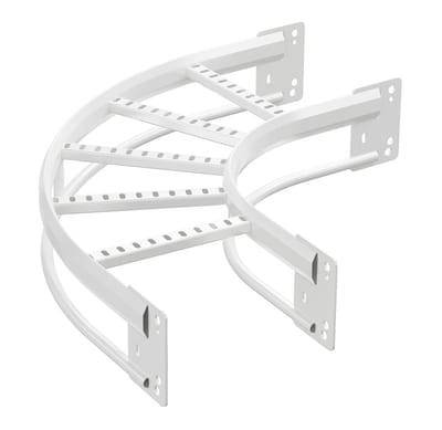 90° Bend 55/500 ZP white