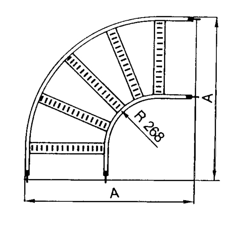 90° Bend 55/600 ZP white (716253)