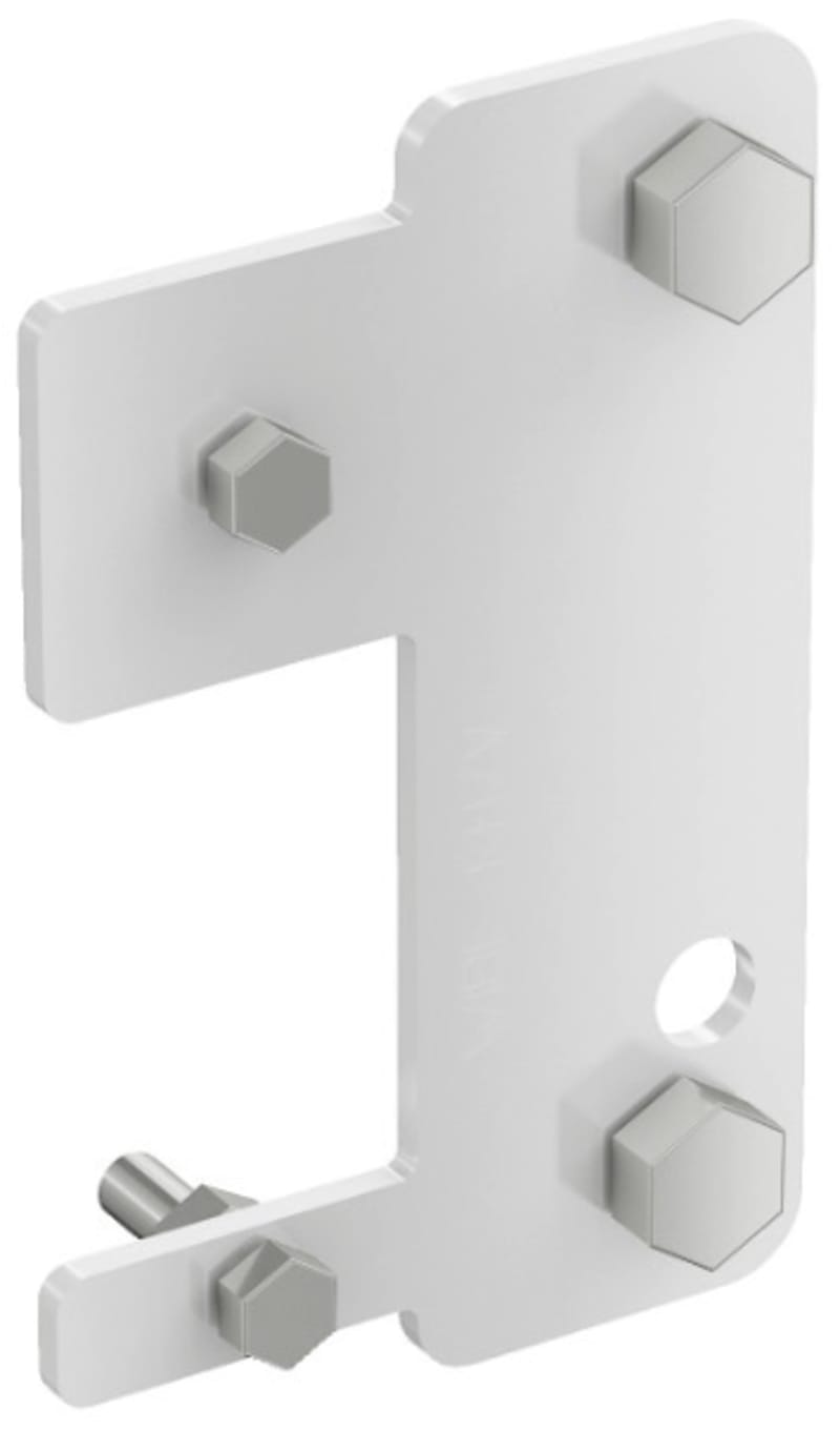 Wibe Splice Piece 45 — Zinc + epoxy powder-coated steel, white (714227)