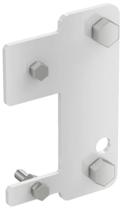 Wibe Splice Piece 45 — Zinc + epoxy powder-coated steel, white