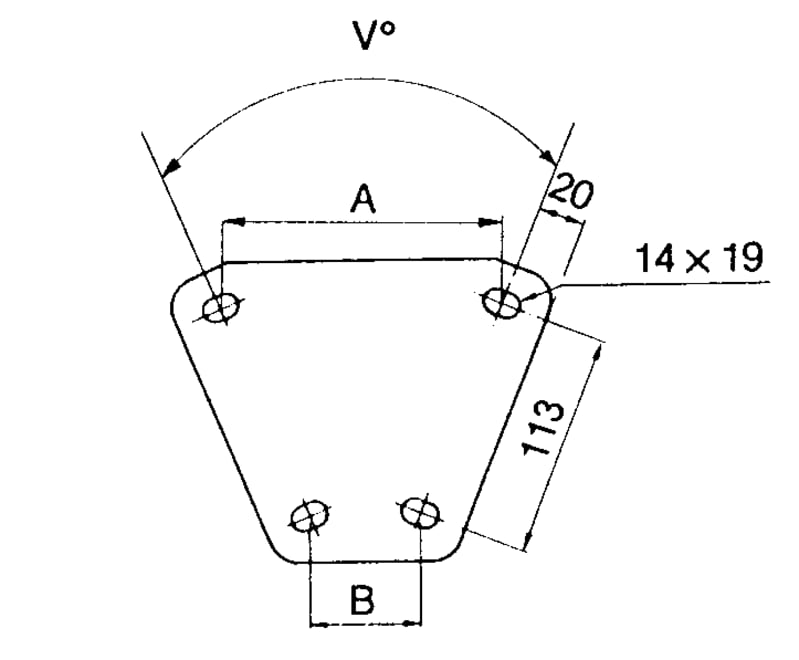 Wibe Bend Plate 45° 48/45 — Zinc + epoxy powder-coated steel, white (718429)