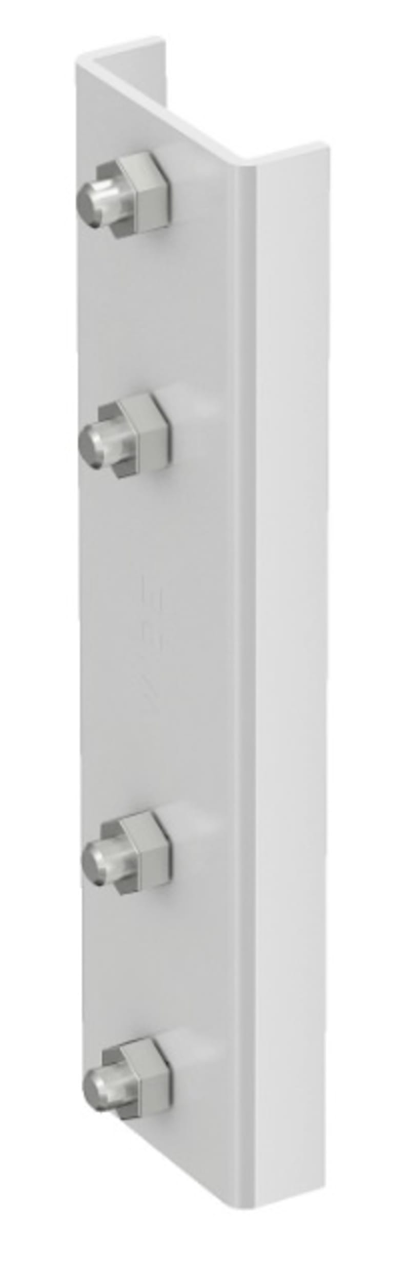 Wibe 716304 Pendant Joint 2FJ with Bolts Zinc-Powder Coated White (10 pcs)