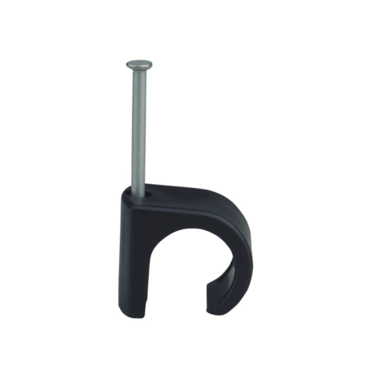 Plastic Clamp nail C3X5 black 20PK (151524)