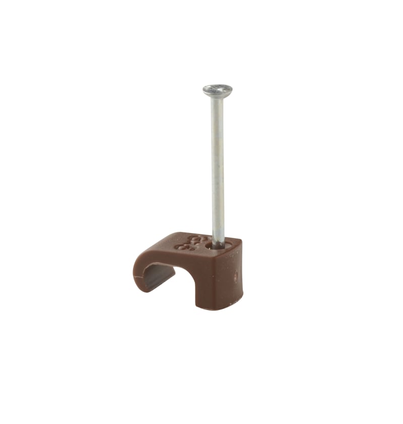 Plastic Clamp nail C3X5 brown 20PK (151523)