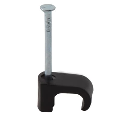 PLASTIC CLAMP nail oval C 6X9 Black
