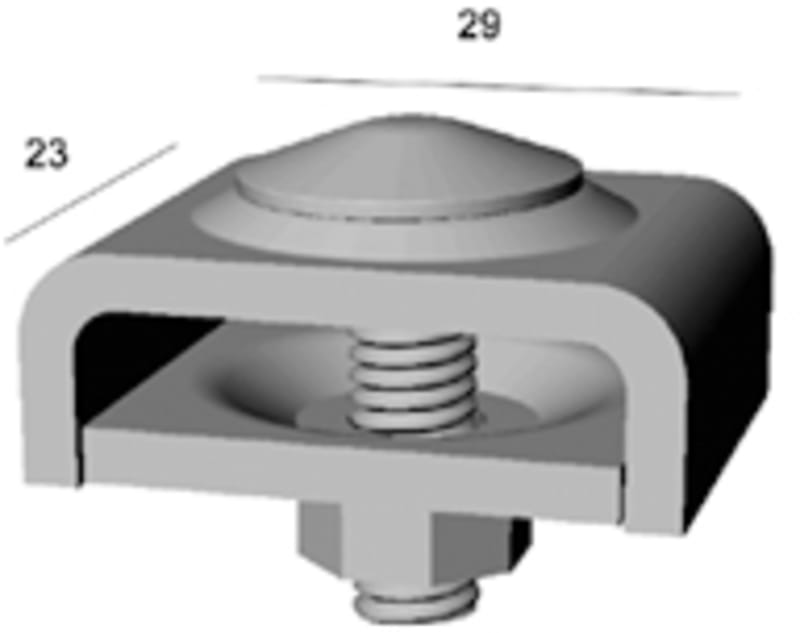 Wibe Joint Bracket B3 with bolts — Electro-zinc-plated steel (1149156)