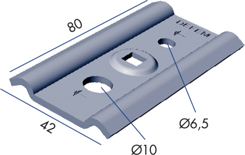 Wibe Joint Bracket B1 without bolts — Acid-resistant stainless steel (1149354)