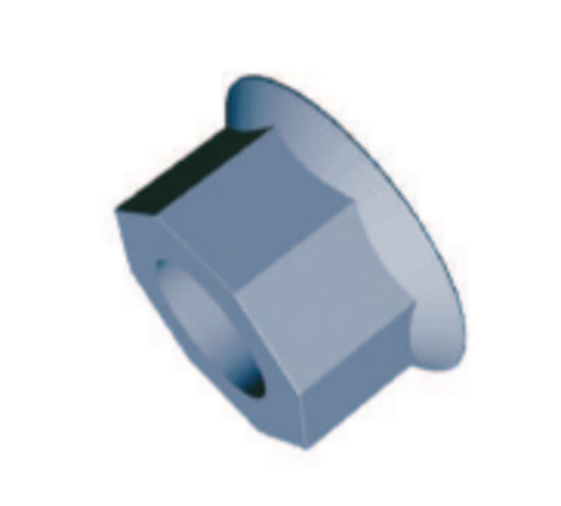 Wibe Group Defem Flange Nut B43 M8 AISI 316L Stainless Steel (1149554)