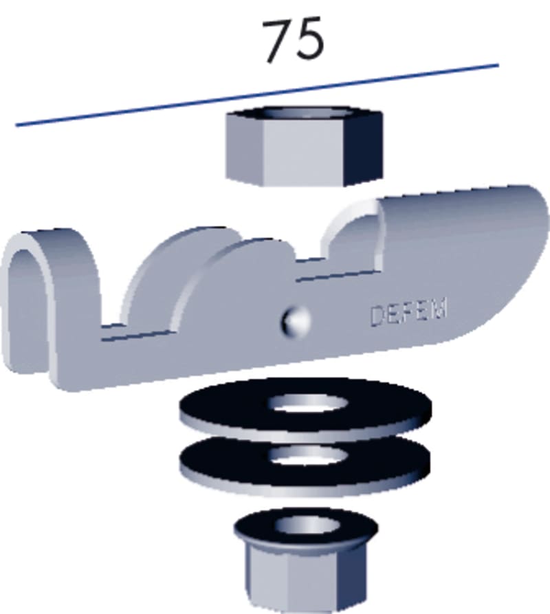 Sheet-Metal Ceiling Bracket B48 M8 gj.rod Sf (1149572)