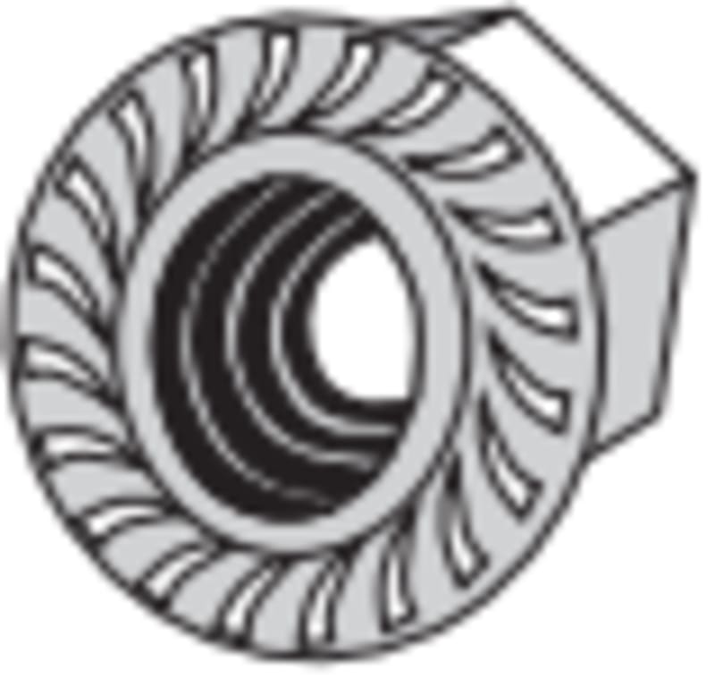 Øglænd System Anti-vibration Locking Flange Nut M12 A4 Stainless Steel (LN-AV-FL-M12 A4)
