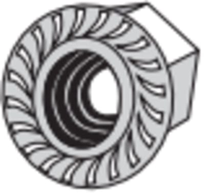 Øglænd System Anti-vibration Locking Flange Nut M12 A4 Stainless Steel