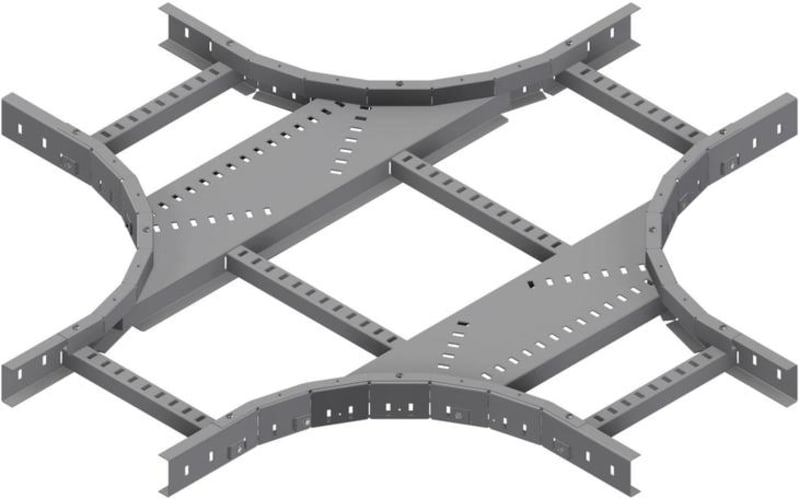 Øglænd System LOE55 Cross, 300/300 mm, R300, Pre-Galvanised