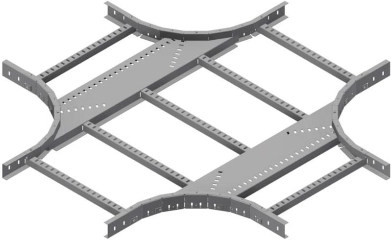 Øglænd System LOE55 Cross, 500/500 mm, R300, Pre-Galvanised