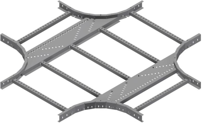 Øglænd System LOE55 Cross, 600/600 mm, R300, Pre-Galvanised