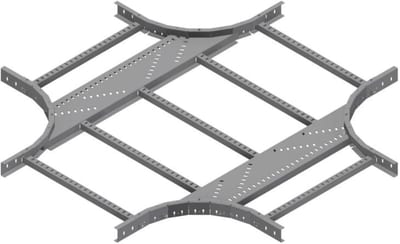 Øglænd System LOE55 Cross, 600/600 mm, R300, Pre-Galvanised