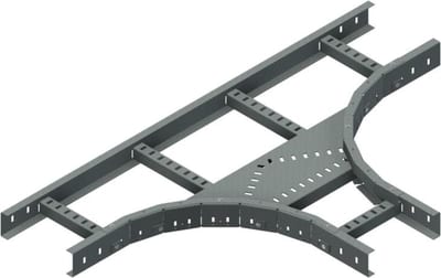 Øglænd System LOE55 Tee, 200/200 mm, R300, Hot-Dip Galvanised