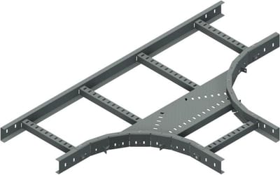 Øglænd System LOE55 Tee, 300/300 mm, R300, Hot-Dip Galvanised