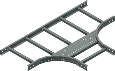 Øglænd System LOE55 Tee, 400/400 mm, R300, Hot-Dip Galvanised