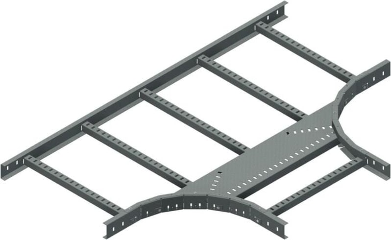 Øglænd System LOE55 Tee, 500/500 mm, R300, Hot-Dip Galvanised