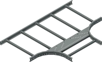 Øglænd System LOE55 Tee, 600/600 mm, R300, Hot-Dip Galvanised