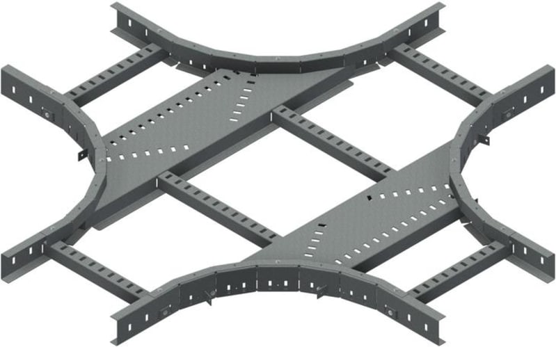 Øglænd System LOE55 Cross, 300/300 mm, R300, Hot-Dip Galvanised
