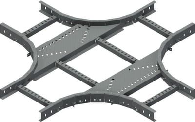 Øglænd System LOE55 Cross, 300/300 mm, R300, Hot-Dip Galvanised