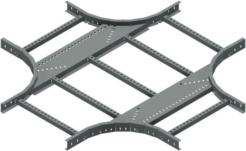 Øglænd System LOE55 Cross, 500/500 mm, R300, Hot-Dip Galvanised