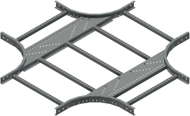 Øglænd System LOE55 Cross, 600/600 mm, R300, Hot-Dip Galvanised