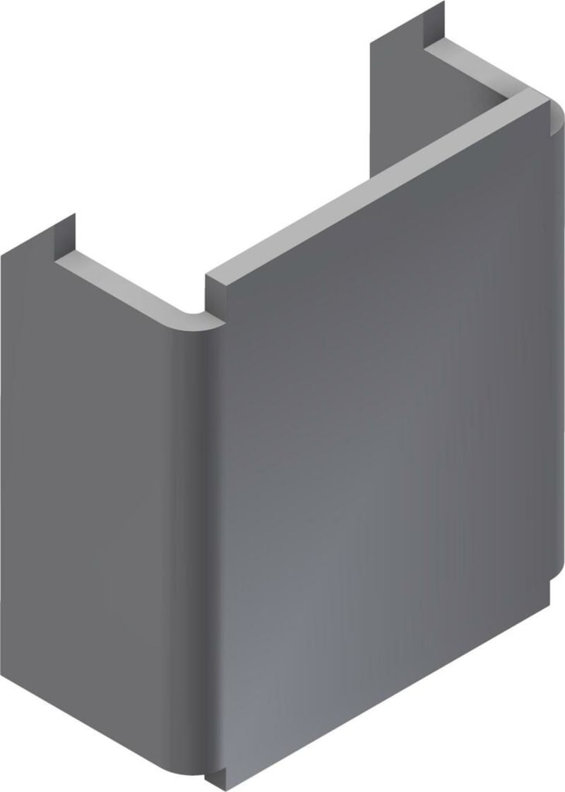 Øglænd System UNO End Cover, Stainless Steel