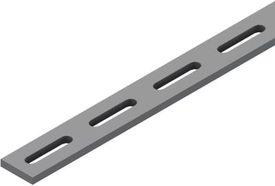 Flat Bar 25 × 5 mm, Perforated, Stainless Steel