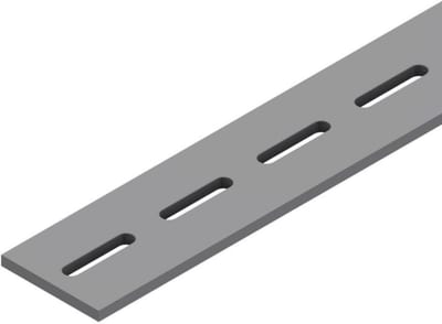 Flat Bar 50 × 5 mm, Perforated 7 × 35 mm, Stainless Steel
