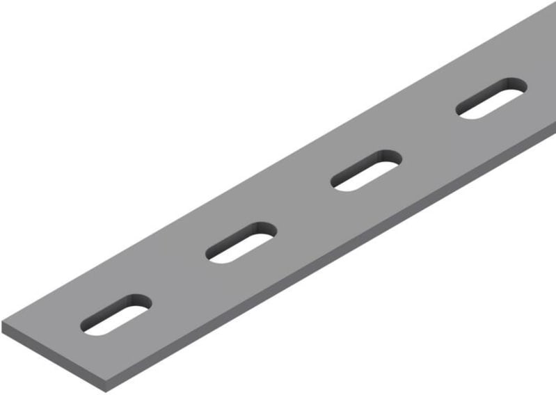 Flat Bar 50 × 5 mm, Perforated 11 × 30 mm, Stainless Steel (FI-LW-50-3000-5-M10 SS)