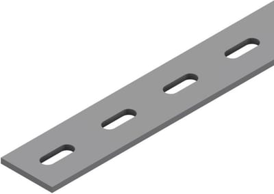 Flat Bar 50 × 5 mm, Perforated 11 × 30 mm, Stainless Steel