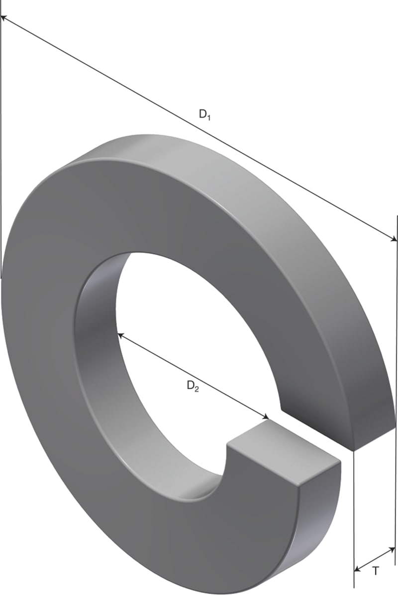 Oglaend System Spring Lock Washer M10 Stainless Steel (WA-SG-Ø18x2.2-M10 SS)