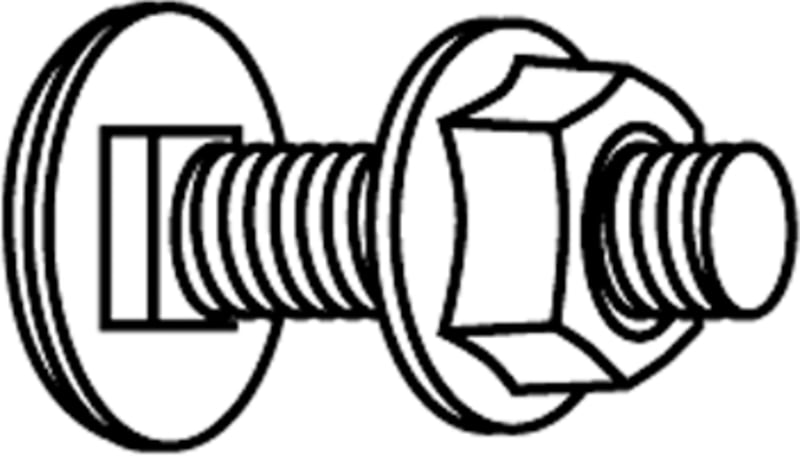 Oeglaend System LB-SET-LN-AV-M10x20 A4 Locking Screw with Pan Head and Flange Nut