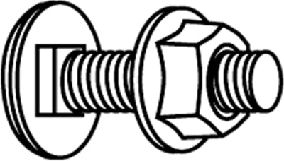 Oeglaend System LB-SET-LN-AV-M10x20 A4 Locking Screw with Pan Head and Flange Nut
