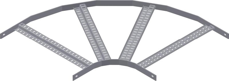 Øglænd System RZE Bend 90°, 900 mm, R200, Hot-Dip Galvanised