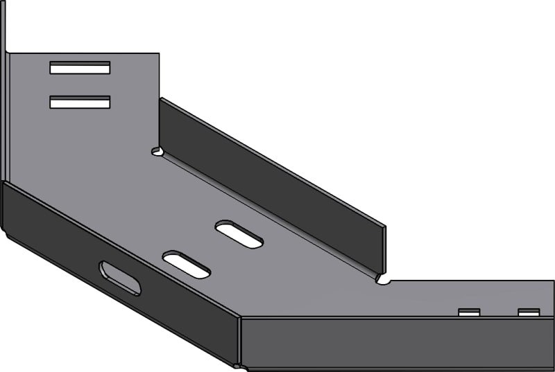 Øglænd System SPBE20 Flat Elbow 90°, 50 mm, R75, Hot-Dip Galvanised