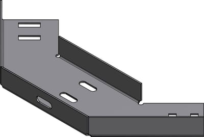 Øglænd System SPBE20 Flat Elbow 90°, 50 mm, R75, Hot-Dip Galvanised