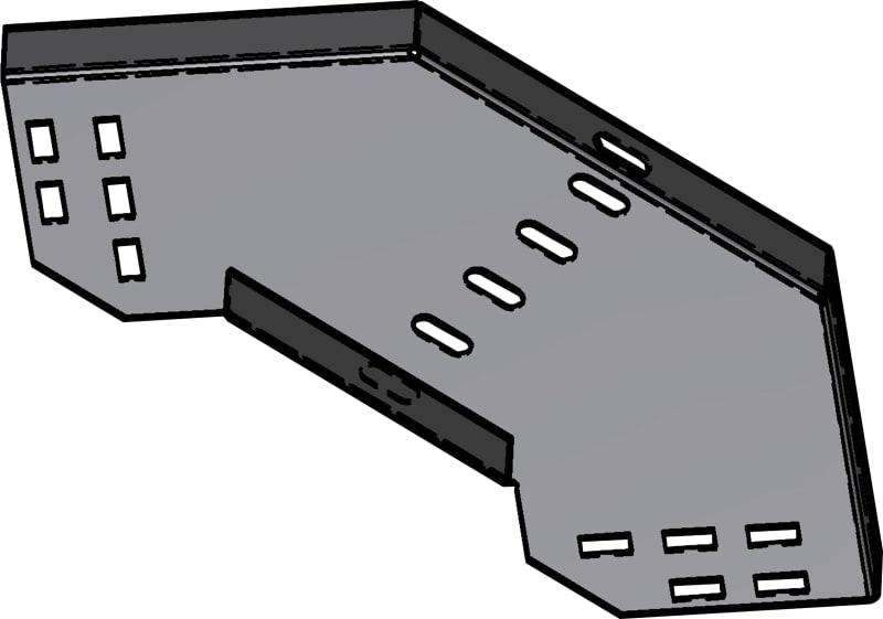 Øglænd System SPBE20 Flat Elbow 90°, 100 mm, R75, Hot-Dip Galvanised