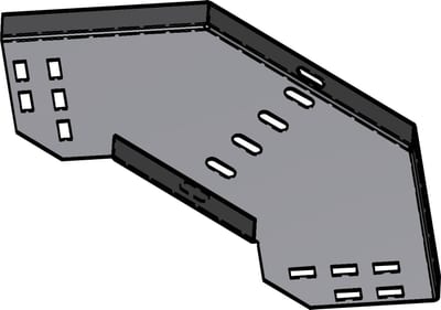 Øglænd System SPBE20 Flat Elbow 90°, 100 mm, R75, Hot-Dip Galvanised