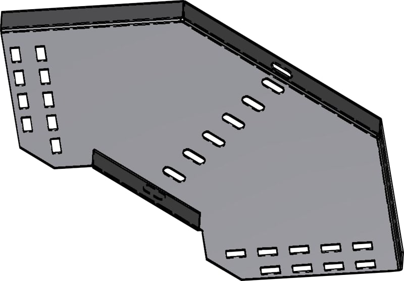 Øglænd System SPBE20 Flat Elbow 90°, 150 mm, R75, Hot-Dip Galvanised