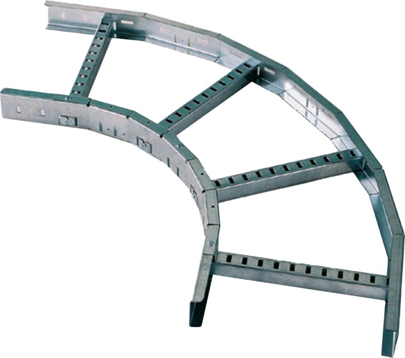 Øglænd System LOE55 Flat Elbow 90°, 300 mm, R300, Stainless Steel