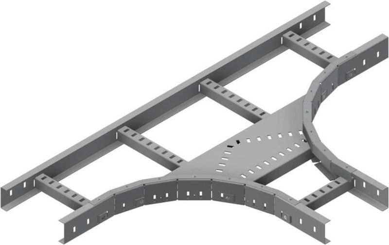 Øglænd System LOE55 Tee, 200/200 mm, R300, Stainless Steel