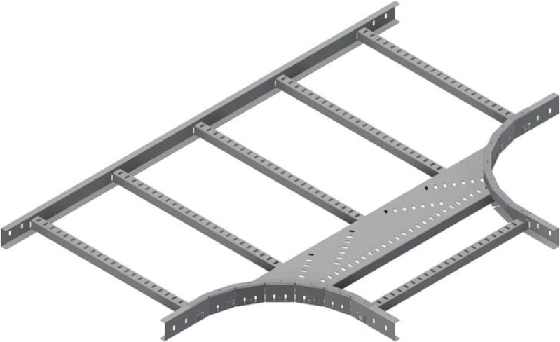Øglænd System LOE55 Tee, 600/600 mm, R300, Stainless Steel