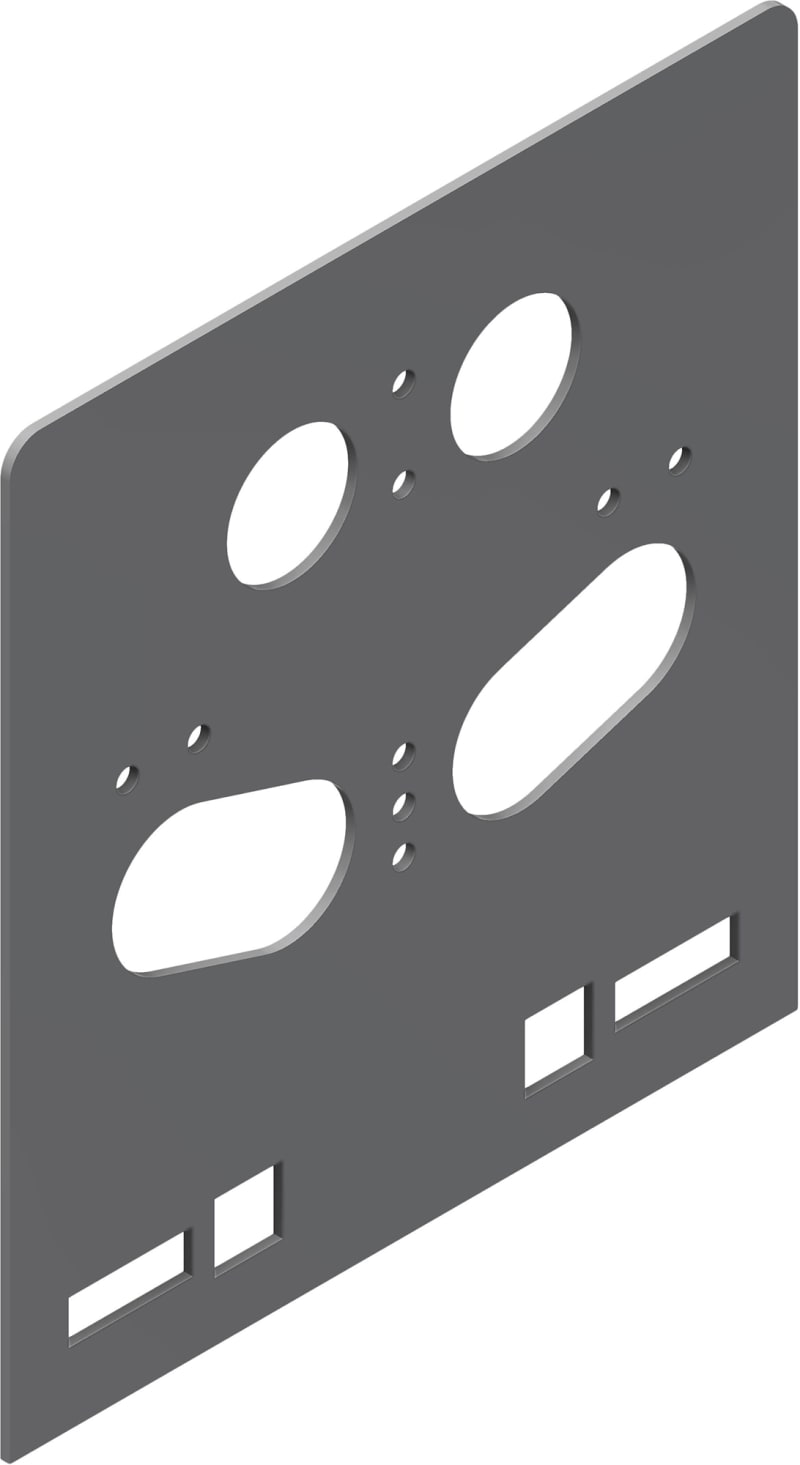 Øglænd System SPB Equipment Bracket, 127 mm, Stainless Steel