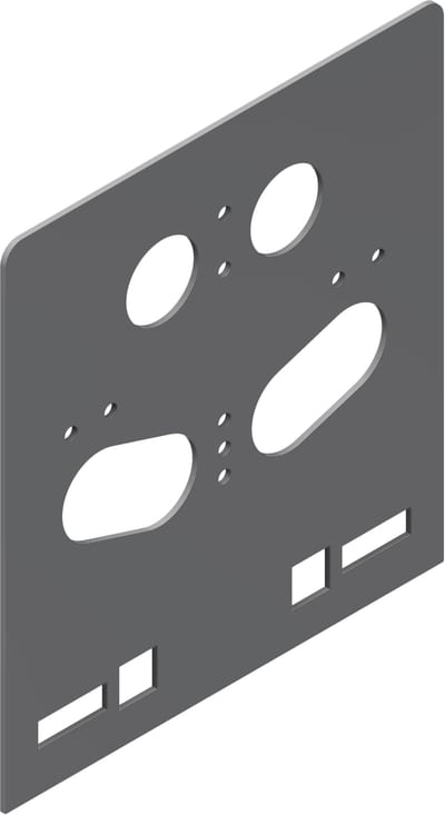 Øglænd System SPB Equipment Bracket, 127 mm, Stainless Steel