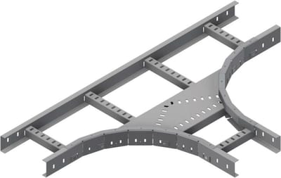 Øglænd System LOE55 Tee, 200/200 mm, R300, Pre-Galvanised